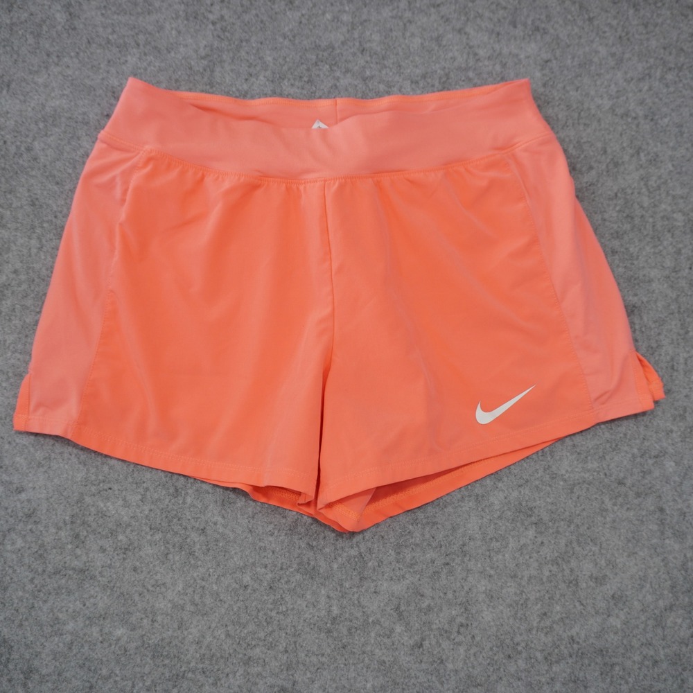 Nike Women's Size Small Pink Orange Running Shorts Dri-FIT Athletic Lightweight